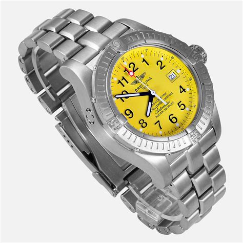 breitling avenger seawolf 2 yellow|breitling watches yellow face.